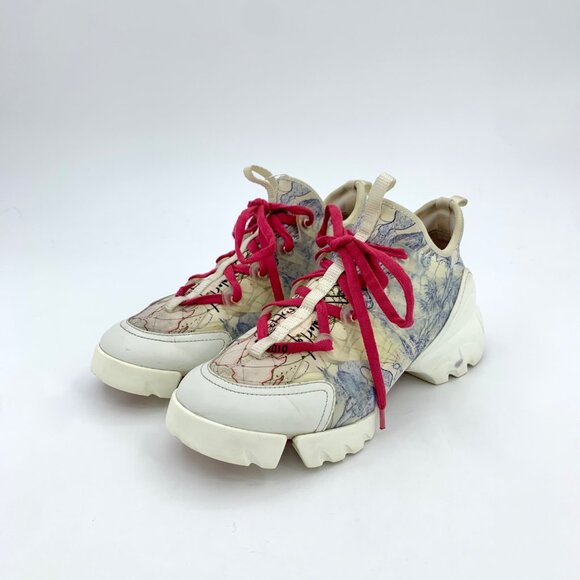 Christian Dior Color-Block Printed Lace-Up Casual Sneakers - Picture 1 of 9